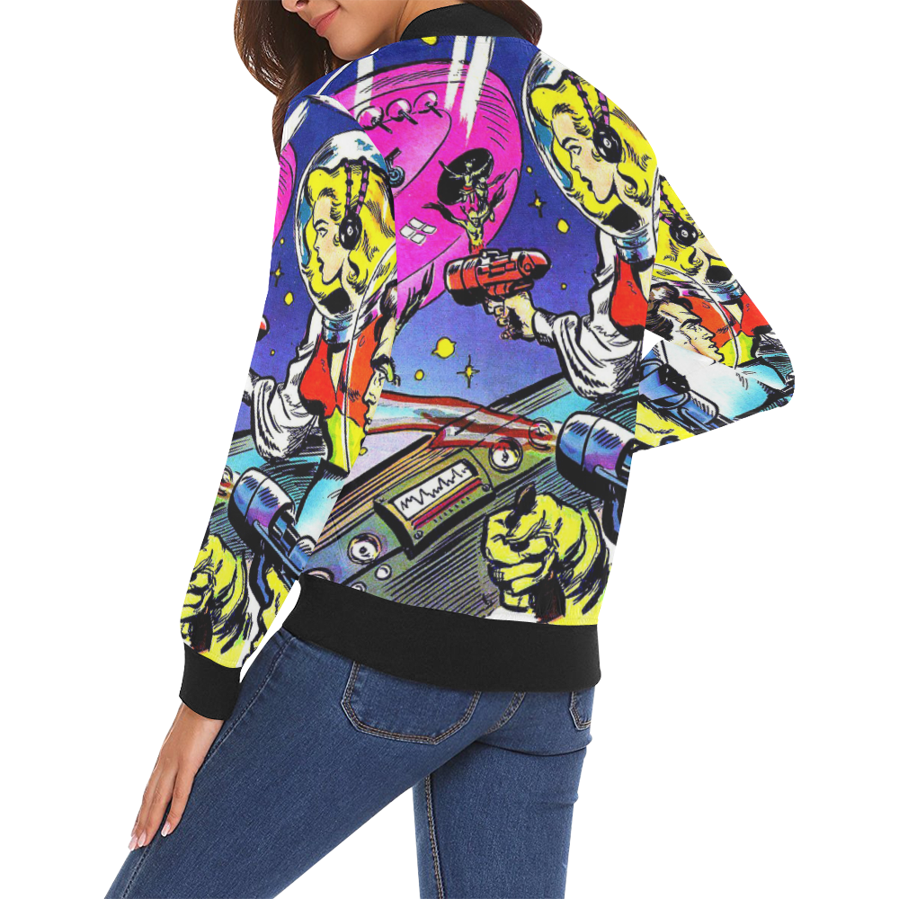 Battle in Space 2 All Over Print Bomber Jacket for Women (Model H19)
