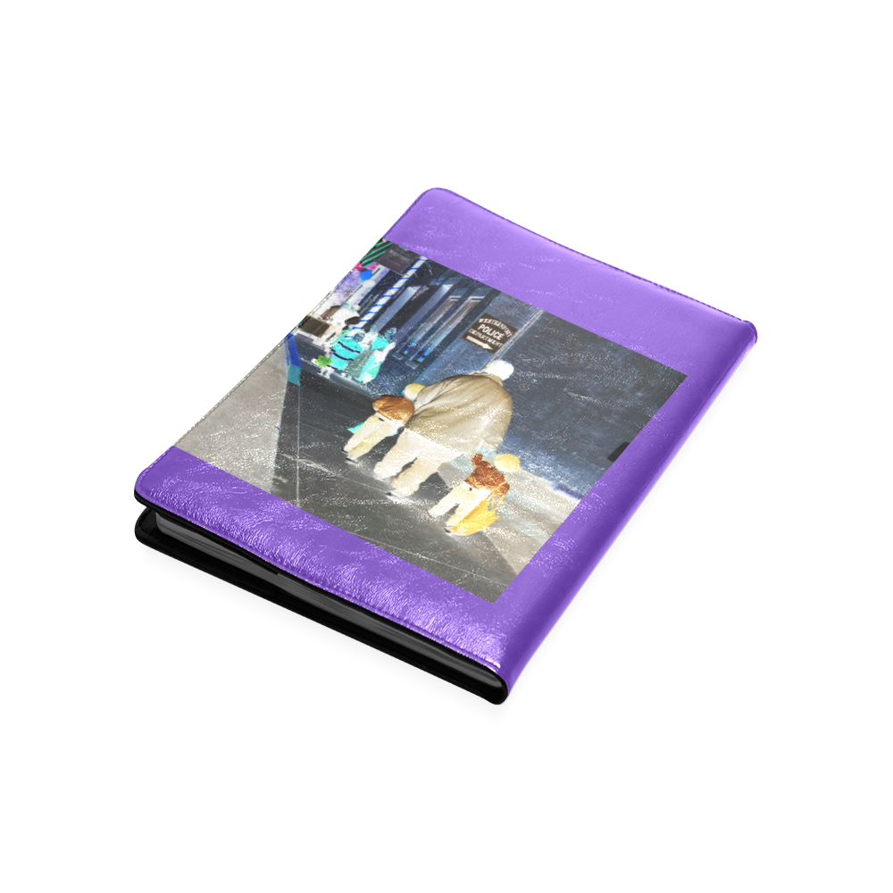 Ghosts roaming the street (purple) Custom NoteBook B5