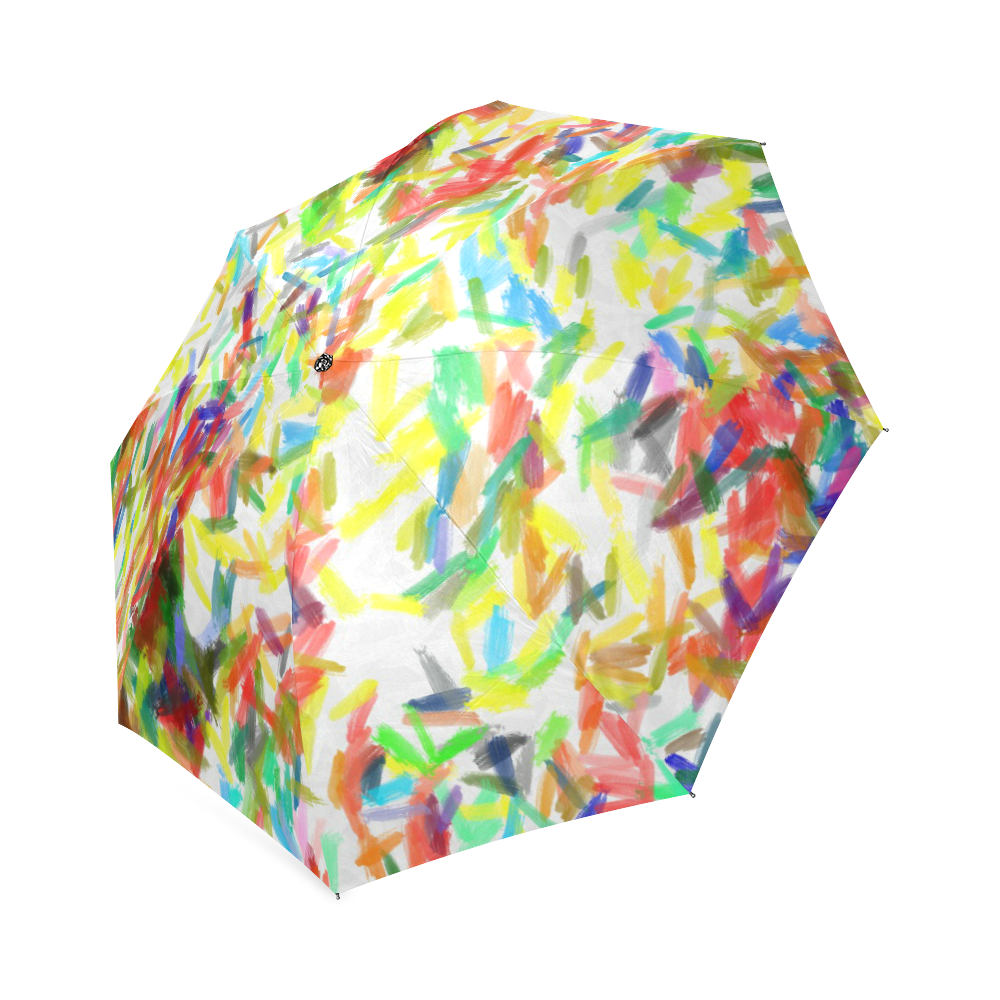 Colorful brush strokes Foldable Umbrella (Model U01)