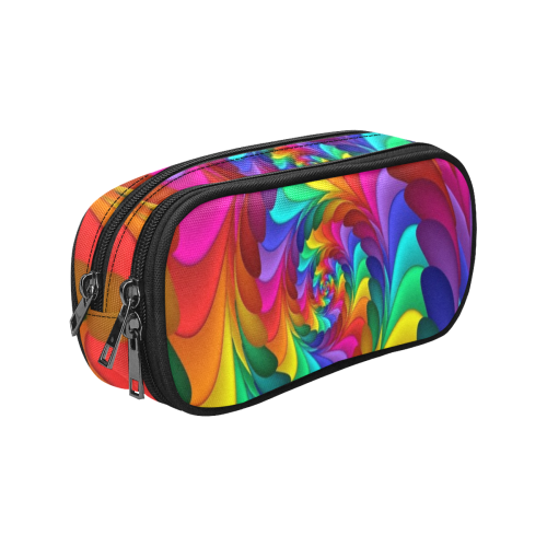 RAINBOW CANDY SWIRL Pencil Pouch/Large (Model 1680)