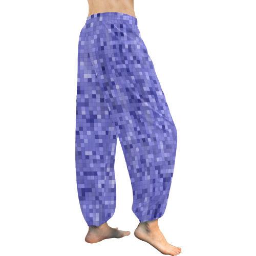 Blue and Purple Tile Pattern Harem Pants Women's All Over Print Harem Pants (Model L18)