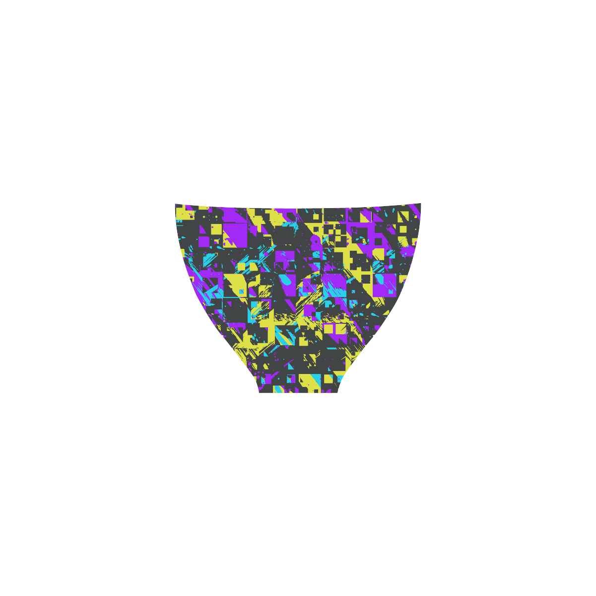 Purple yelllow squares Custom Bikini Swimsuit (Model S01)