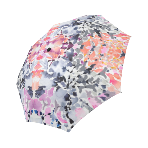 Spring Rain japanese floral pattern auti foldable umbrella Auto-Foldable Umbrella (Model U04)