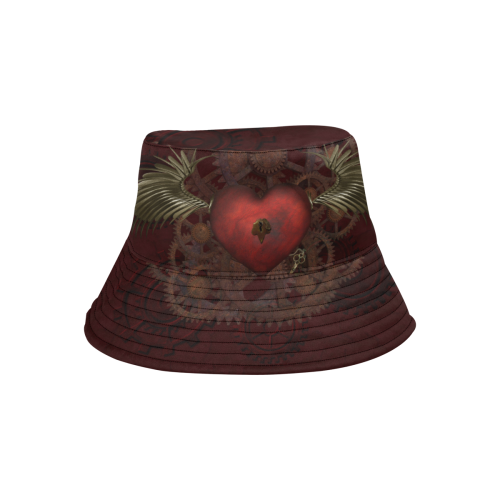 Fantastic Steampunk Heart Love All Over Print Bucket Hat