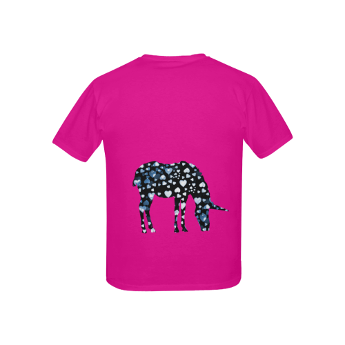 unicorn hearts blue Kids' All Over Print T-shirt (USA Size) (Model T40)
