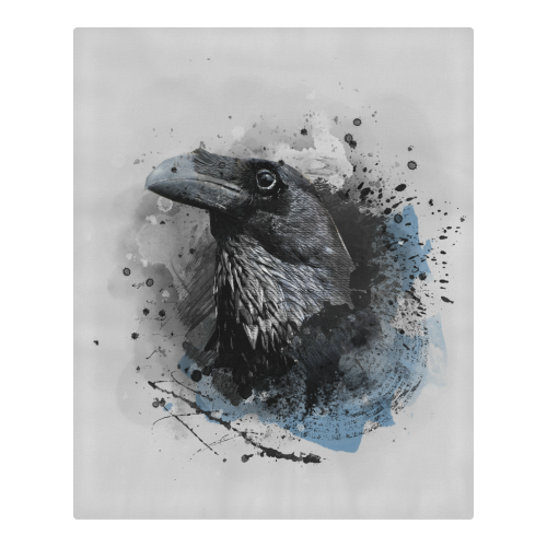 crow raven bird art #crow #raven 3-Piece Bedding Set