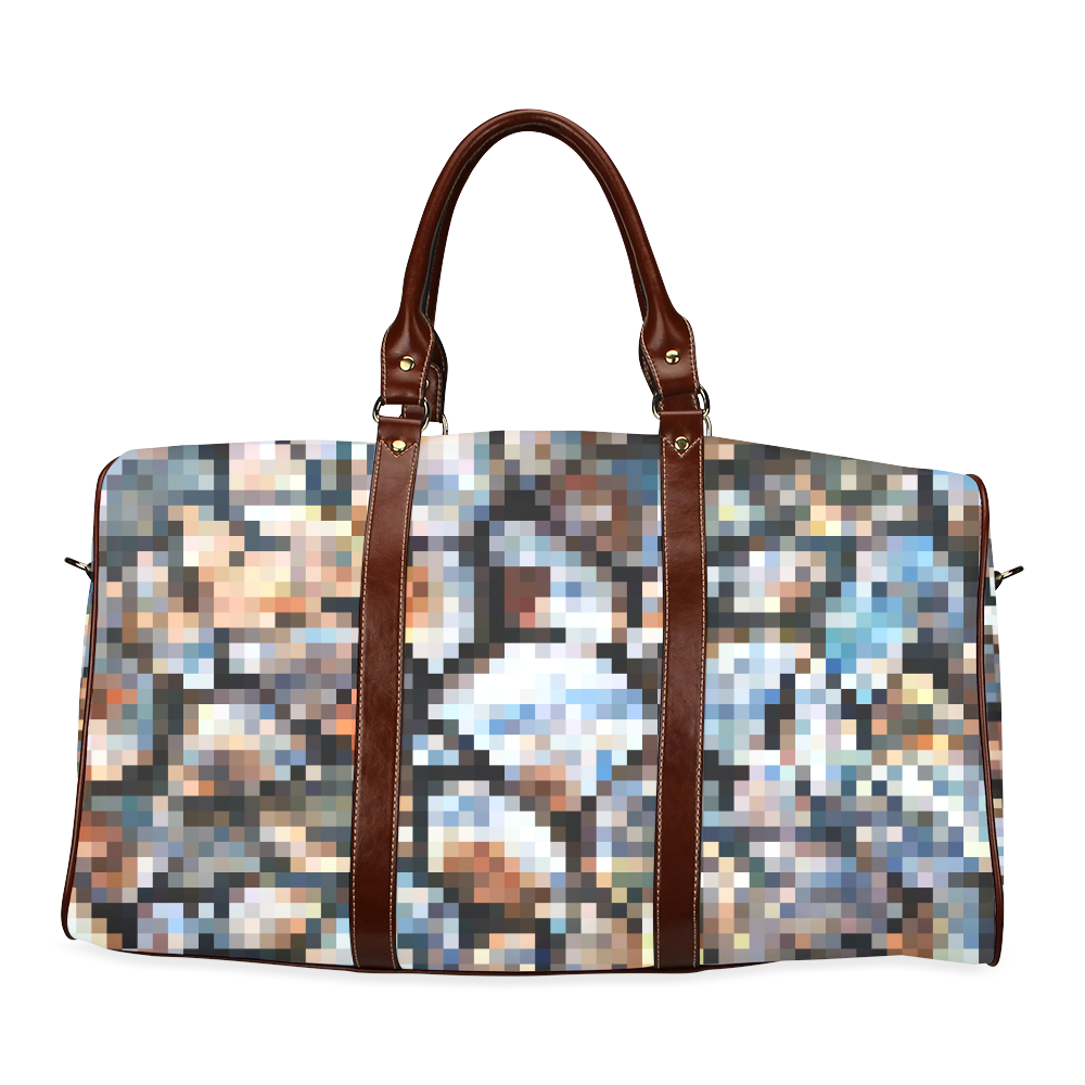 Mosaik Pattern by K.Merske Waterproof Travel Bag/Large (Model 1639)