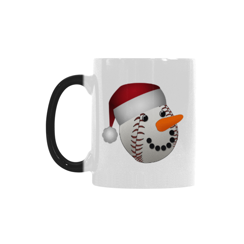 Santa Hat Baseball Cute Face Christmas Custom Morphing Mug