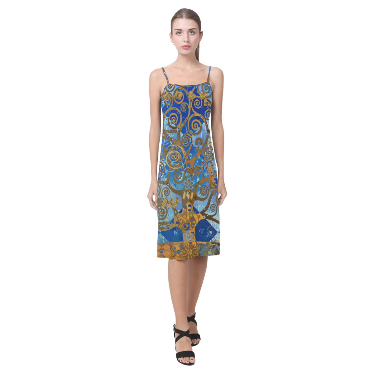 Klimt Tree Alcestis Slip Dress (Model D05)