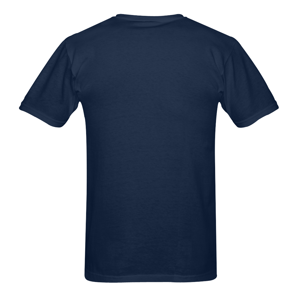 LA Chewy Men's dark blue tshirt Men's T-Shirt in USA Size (Two Sides Printing)