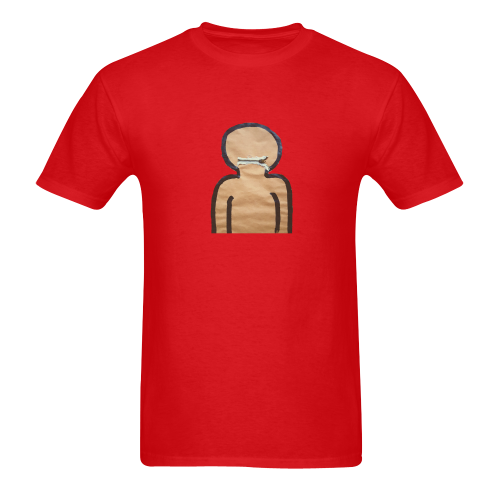 mouth red Men's T-Shirt in USA Size (Two Sides Printing)