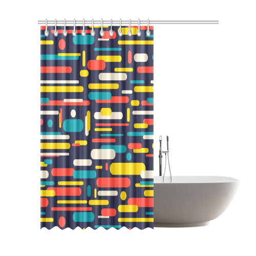 Colorful Rectangles Shower Curtain 72"x84"