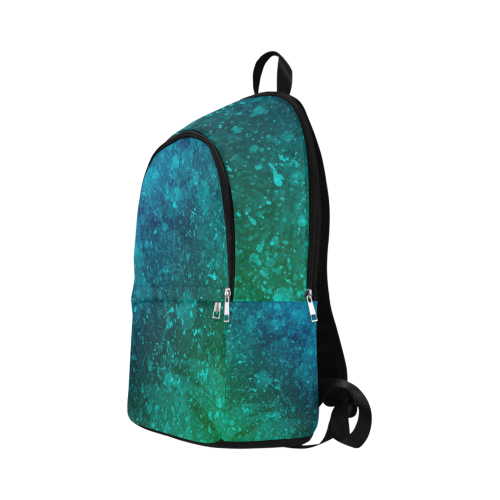 Blue and Green Abstract Fabric Backpack for Adult (Model 1659)