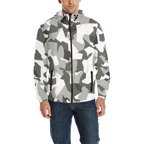 copy All Over Print Quilted Windbreaker for Men (Model H35)