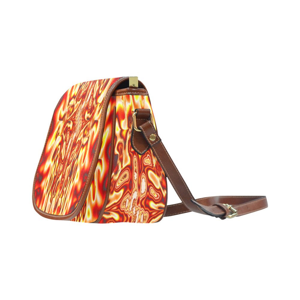 Infected Abstract Saddle Bag/Small (Model 1649) Full Customization