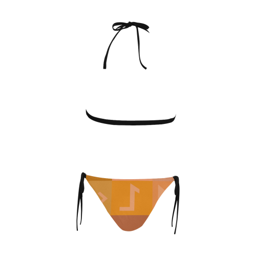 Patern 30 Buckle Front Halter Bikini Swimsuit (Model S08)