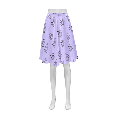 zodiac bat lilac Athena Women's Short Skirt (Model D15)