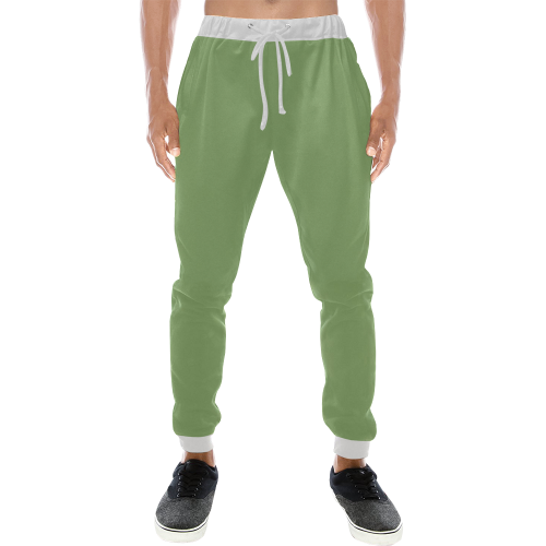 color asparagus Men's All Over Print Sweatpants (Model L11)