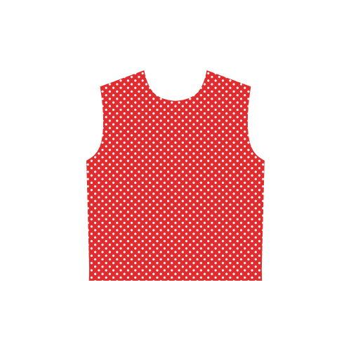 Red polka dots All Over Print Sleeveless Hoodie for Women (Model H15)