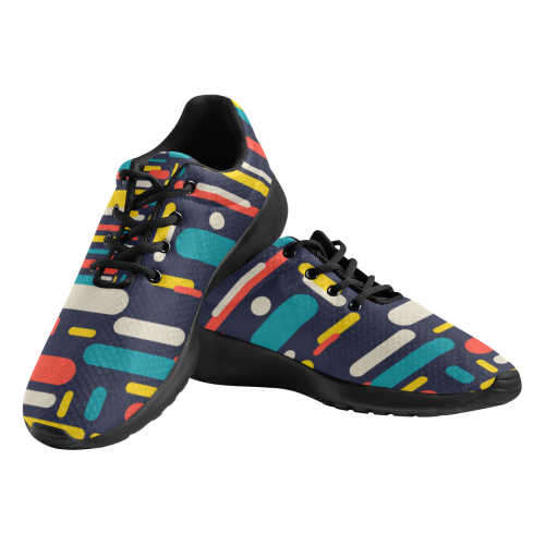 Colorful Rectangles Women's Athletic Shoes (Model 0200)