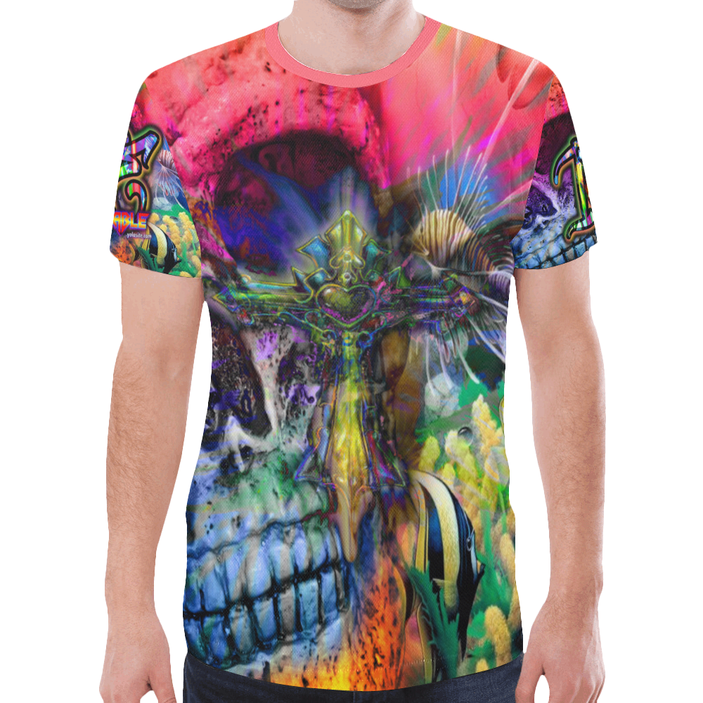 TheONE Savior - Skull Fish New All Over Print T-shirt for Men (Model T45)