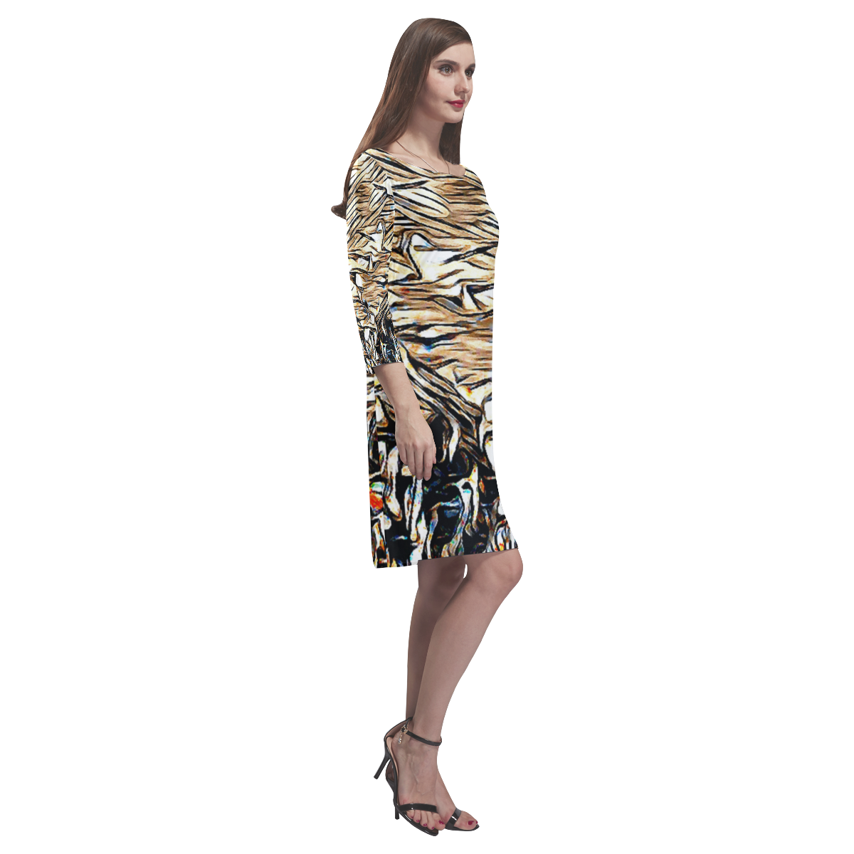 Beach Jazz Rhea Loose Round Neck Dress(Model D22)