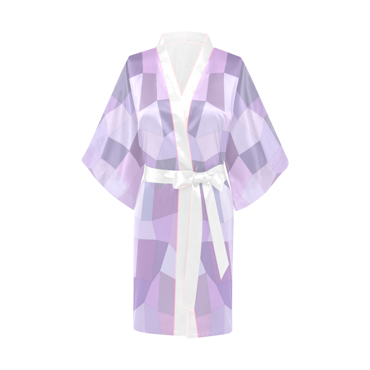 Pastel Purple Mosaic Kimono Robe
