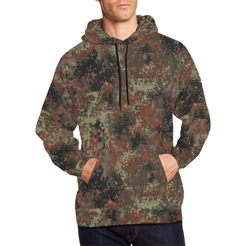 German Flecktarn 5 Colors Camouflage All Over Print Hoodie for Men (USA Size) (Model H13)