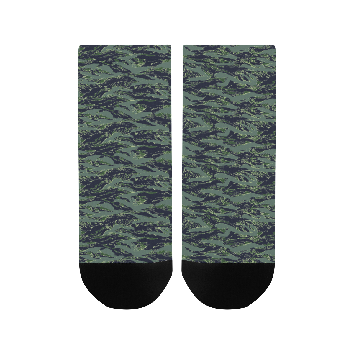 Jungle Tiger Stripe Green Camouflage Women's Ankle Socks