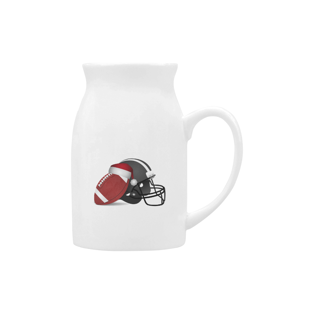 Santa Hat Football and Helmet Christmas Milk Cup (Large) 450ml