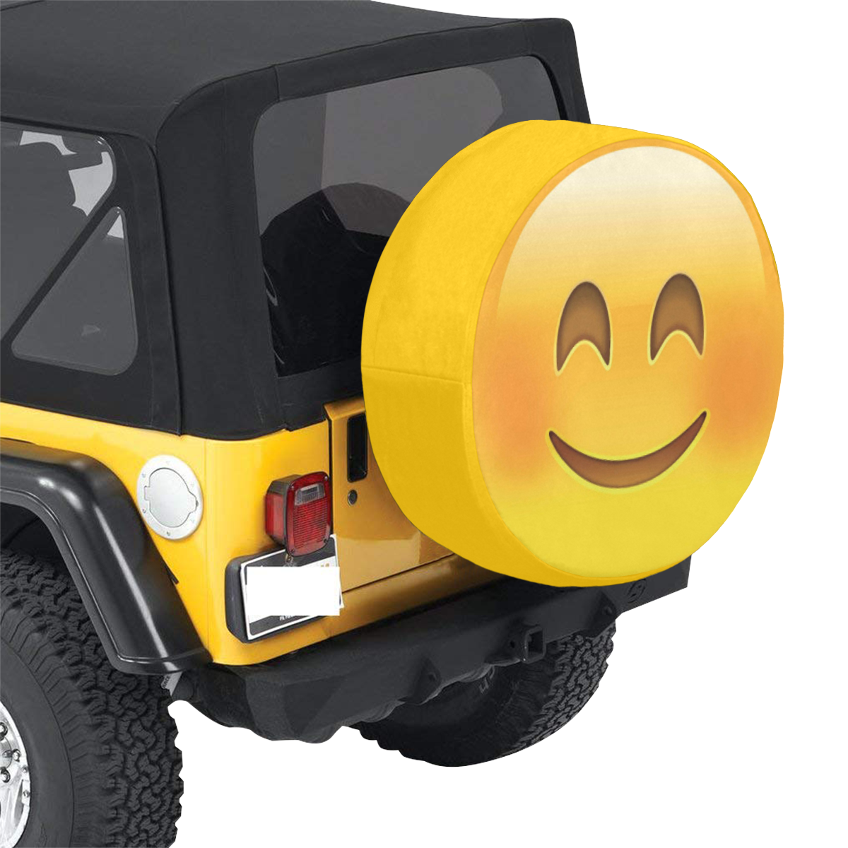 Smiling Emoji Face 34 Inch Spare Tire Cover