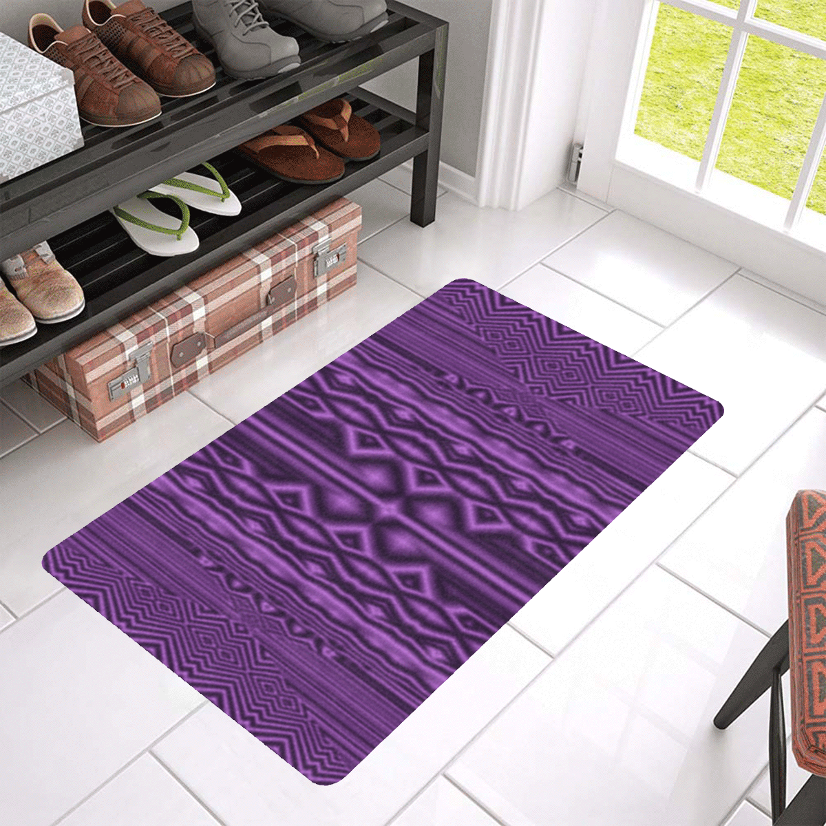 Purple Doormat 30"x18" (Black Base)