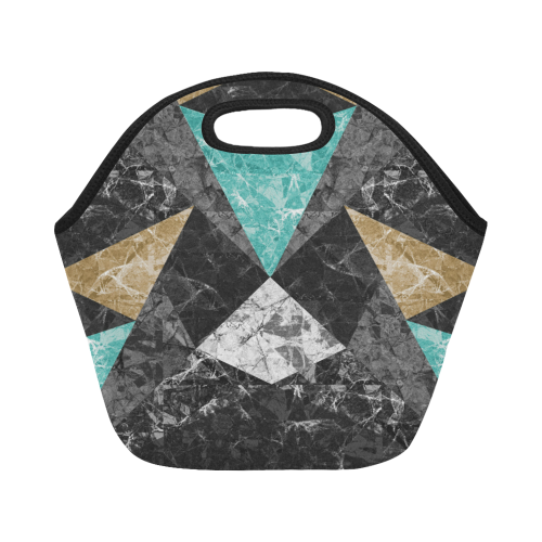 Marble Geometric Background G430 Neoprene Lunch Bag/Small (Model 1669)