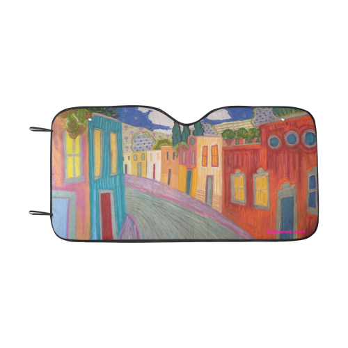 Jacaranda Time in San Miguel Car Sun Shade 55"x30"