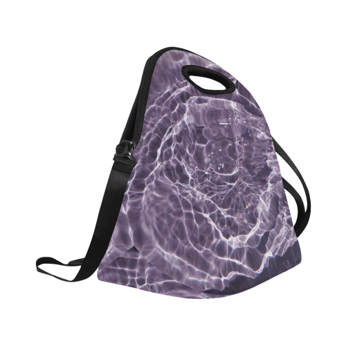Lilac Bubbles Neoprene Lunch Bag/Large (Model 1669)