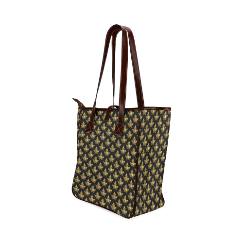 Gold Canada Maple Leaf Tote Bags Classic Tote Bag (Model 1644)