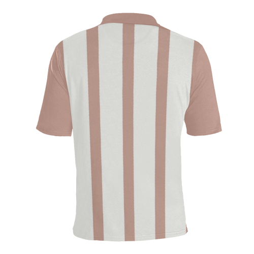 Lamassu Stripes Men's All Over Print Polo Shirt (Model T55)