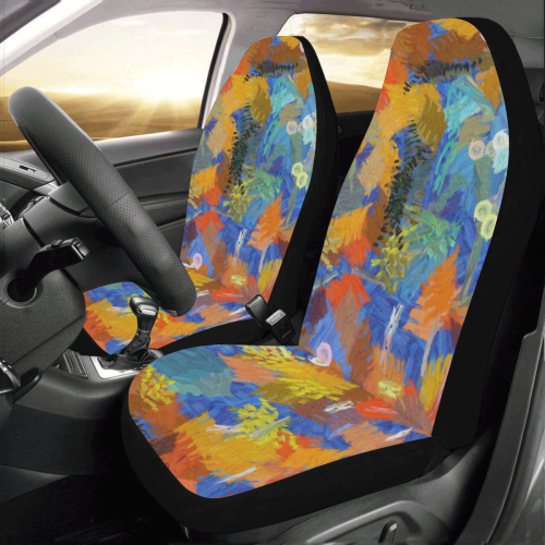 Colorful paint strokes Car Seat Covers (Set of 2)