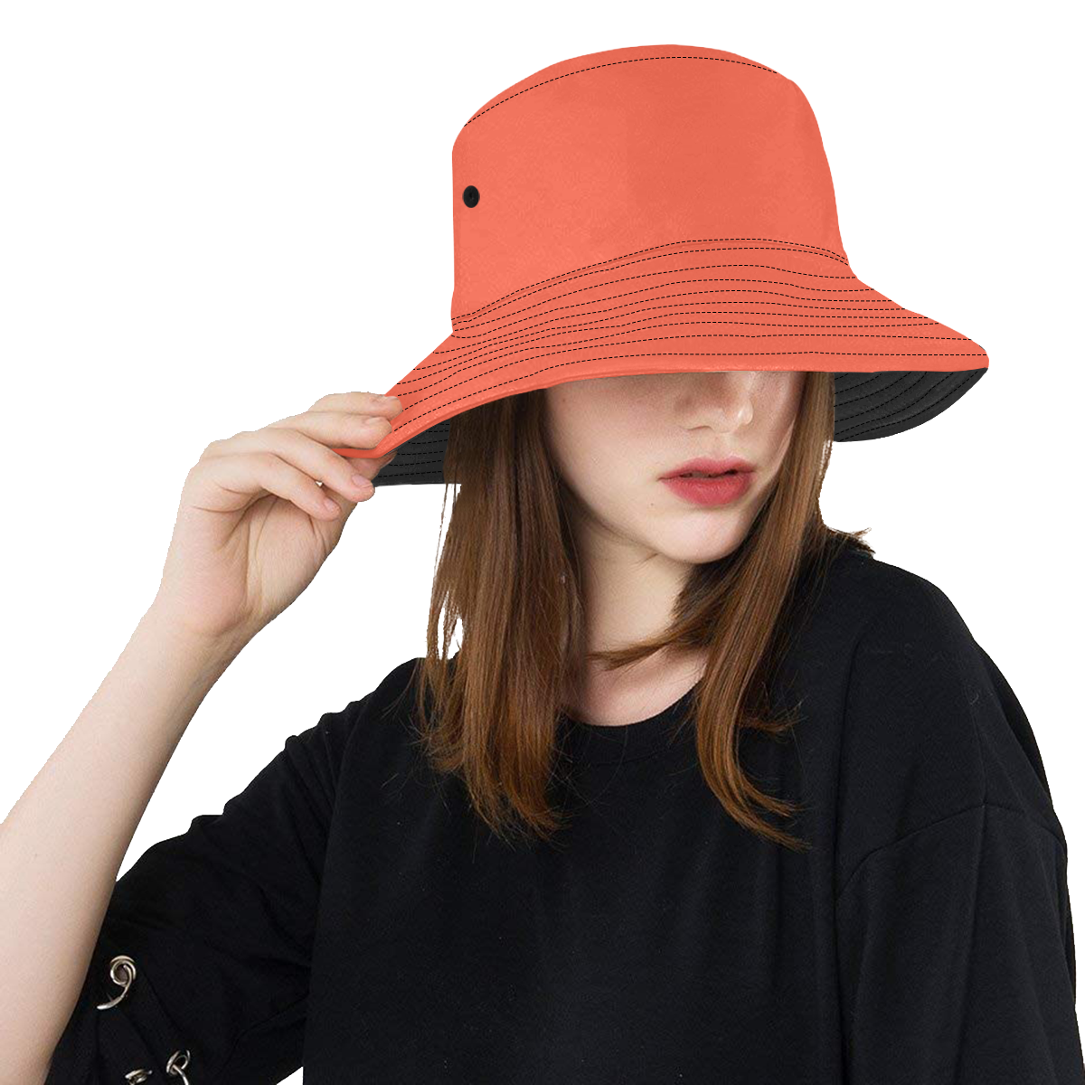 color tomato All Over Print Bucket Hat