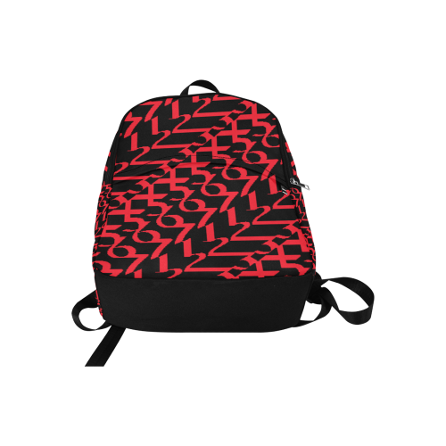 NUMBERS Collection 1234567 Reverse Cherry Red Fabric Backpack for Adult (Model 1659)