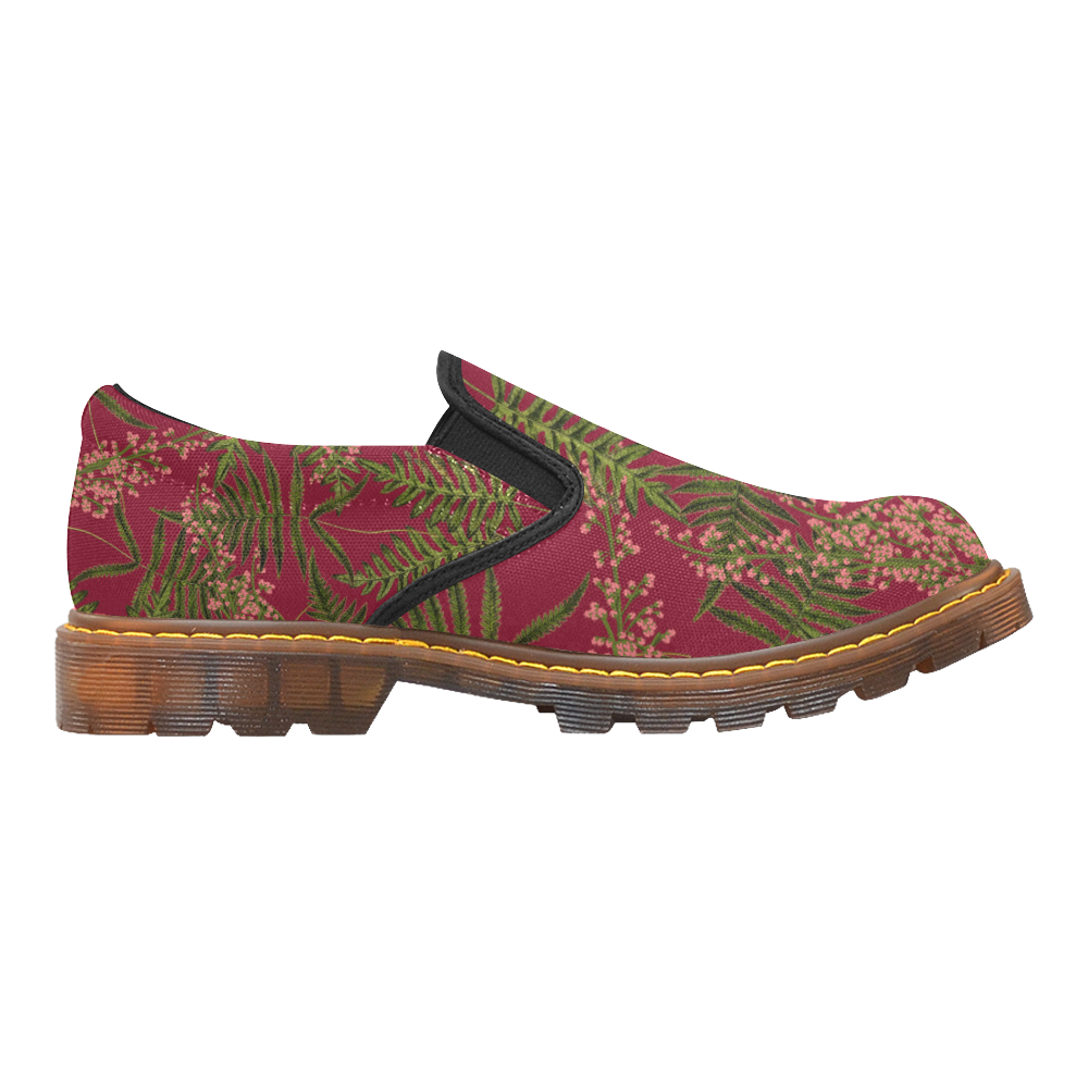 fern red Martin Women's Slip-On Loafer/Large Size (Model 12031)