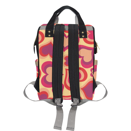 Boss Baby Gold Hearts Multi-Function Diaper Backpack/Diaper Bag (Model 1688)