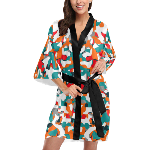 POP ART CAMOUFLAGE 1 Kimono Robe