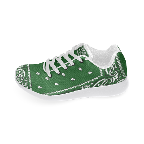 Green Bandana Men-White Men’s Running Shoes (Model 020)