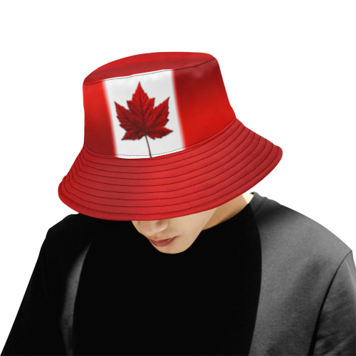 Canada Flag Bucket Hats All Over Print Bucket Hat for Men