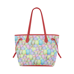 Pastel Colored Easter Eggs Clover Canvas Tote Bag (Model 1661)