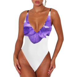 Balloon Flower Sexy Low Back One-Piece Swimsuit (Model S09)