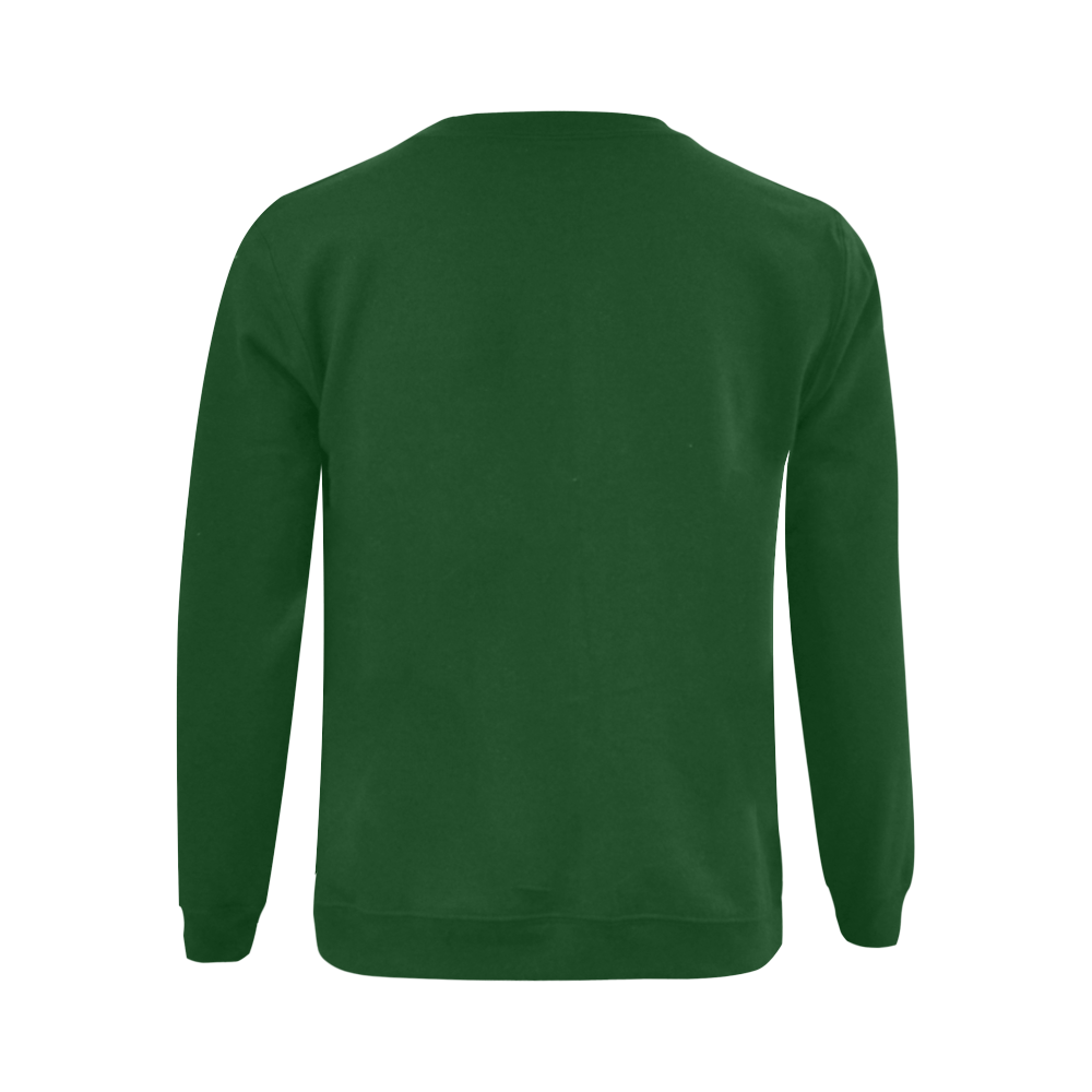 Pretty Peacock Green Gildan Crewneck Sweatshirt(NEW) (Model H01)