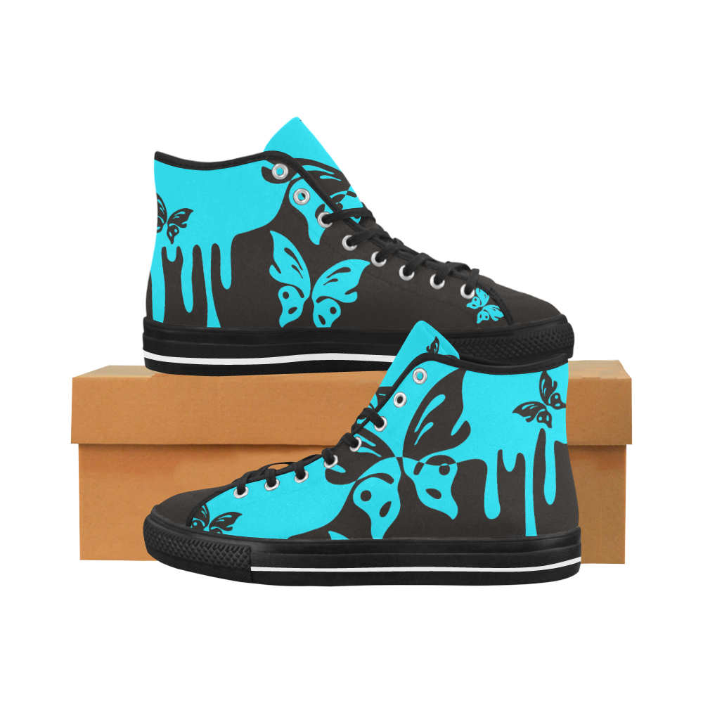 Animals Nature - Splashes Tattoos with Butterflies Vancouver H Women's Canvas Shoes (1013-1)