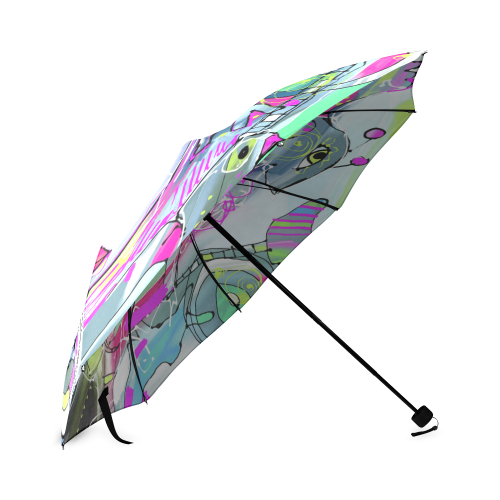 Abstract Girl Foldable Umbrella (Model U01)